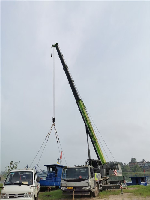 长清区桥梁建设吊装案例